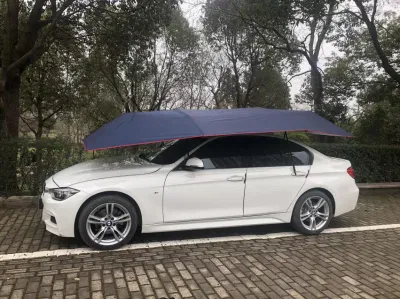 4.6 4.8m 5.2m mais novo controle remoto totalmente automático ao ar livre carro veículo tenda guarda-chuva sombra do carro capa de pára-sol ao ar livre capa de carro