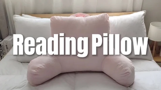 Almofada de leitura cama cunha grande adulto encosto lounge almofada com braços apoio para trás para sentar-se no sofá cama